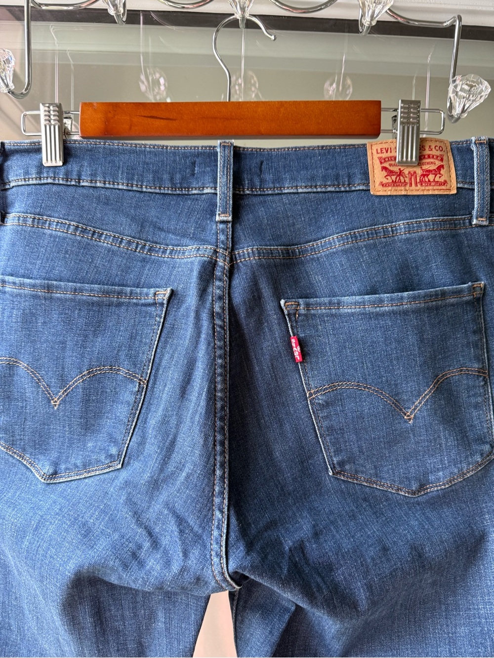 Levi's Straight Fit Dark Blue Denim Jeans
